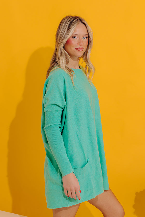 Always Cozy Sweater Top in Ocean Wave Image - 3