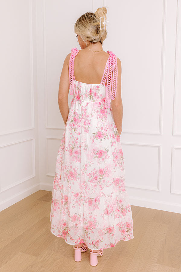 Countryside Estates Floral Maxi Dress in Pink