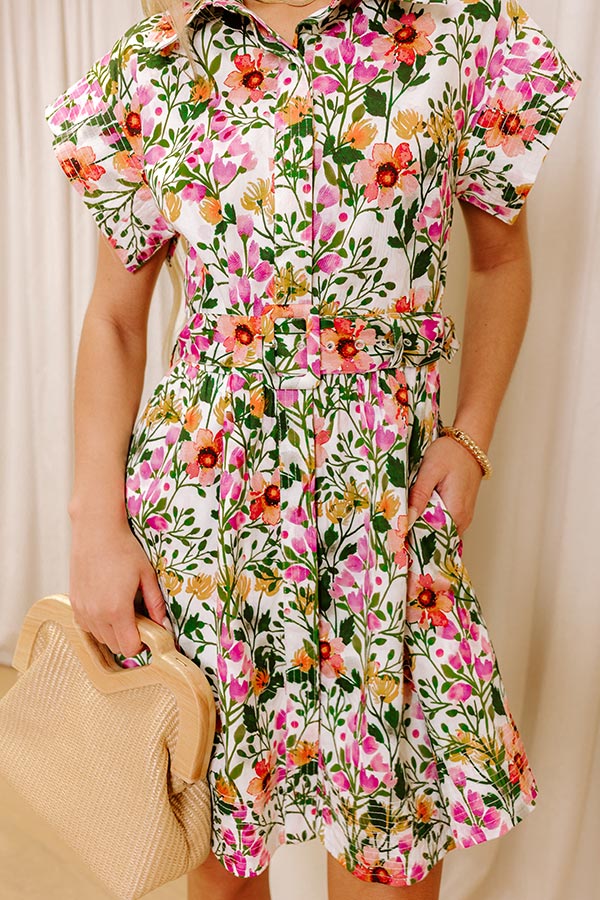 Garden Party Ready Button Down Mini Dress