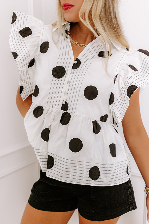 Spot On Peplum Top