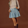 The Gabriela High Waist Denim Skort in Light Wash Image - 1