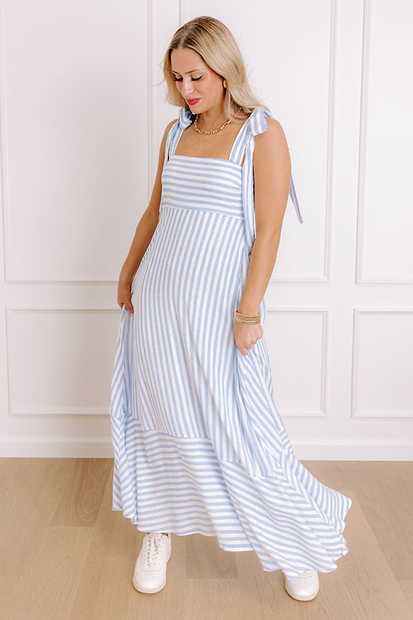 Sail With Me Stripe Maxi Dress   