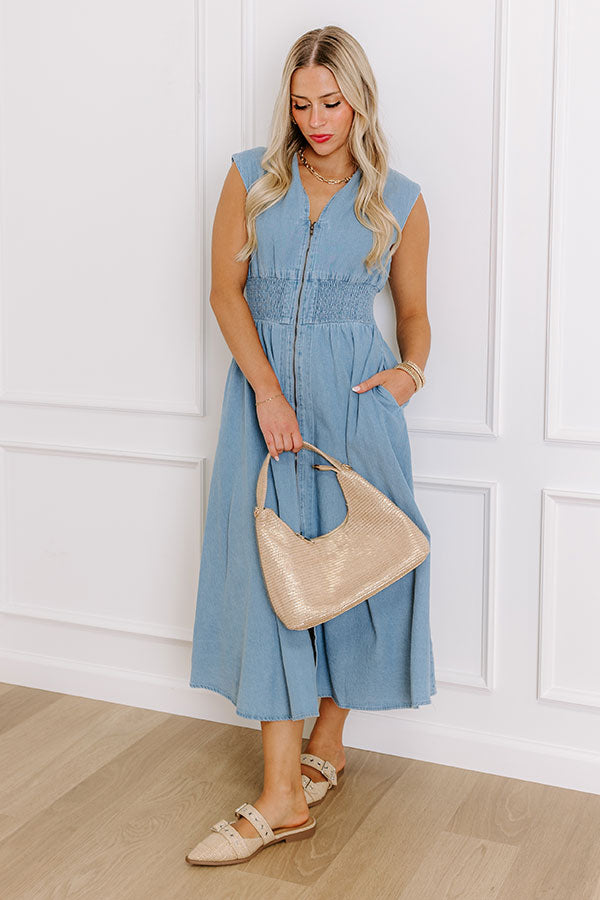 Downtown Daze Denim Midi Dress