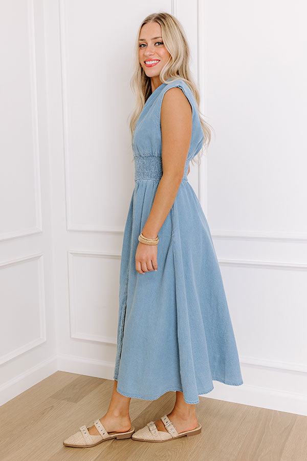 Downtown Daze Denim Midi Dress