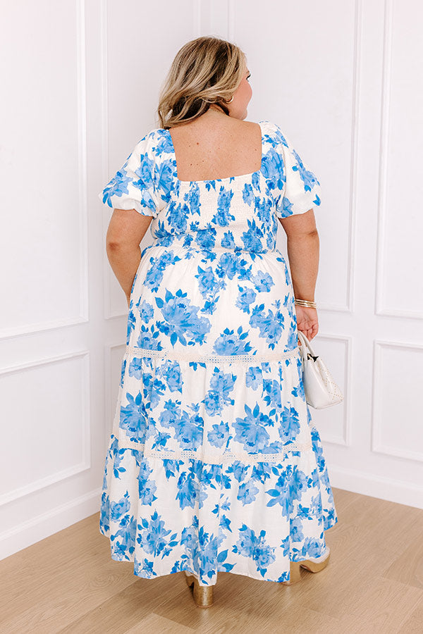 French Gardens Floral Midi Dress Curves