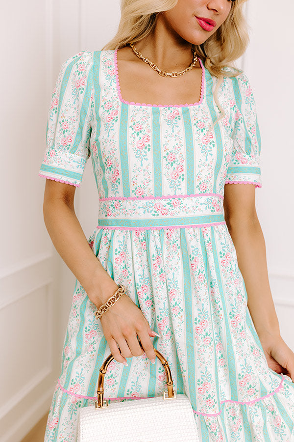 Tea Party Ready Stripe Midi Dress