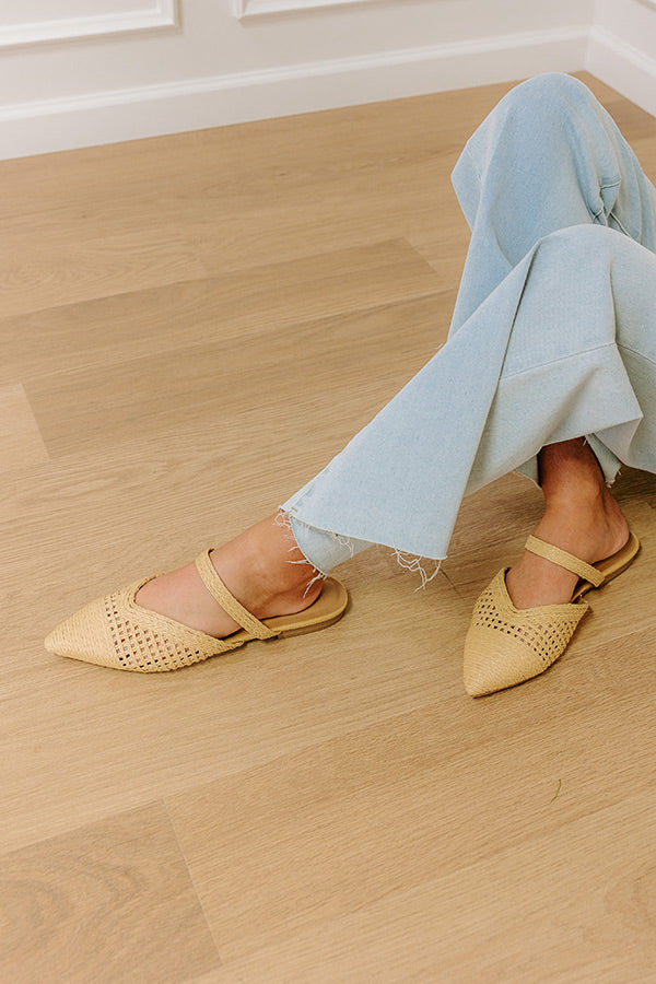 The Alina Raffia Woven Flats