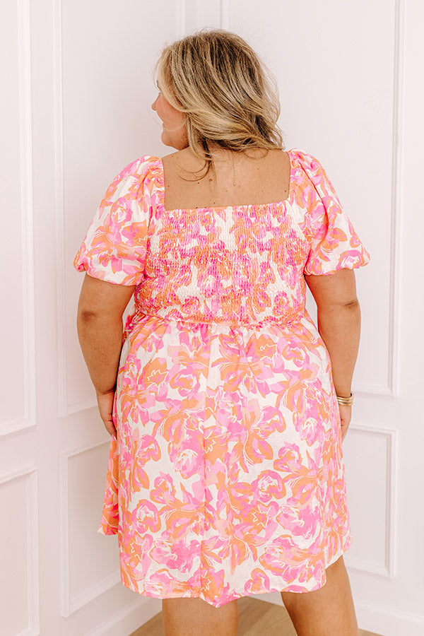 Sunny Smiles Floral Mini Dress Curves   