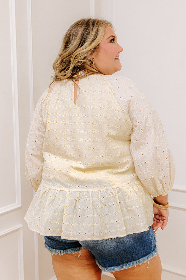 Buttercup Charm Eyelet Top Curves