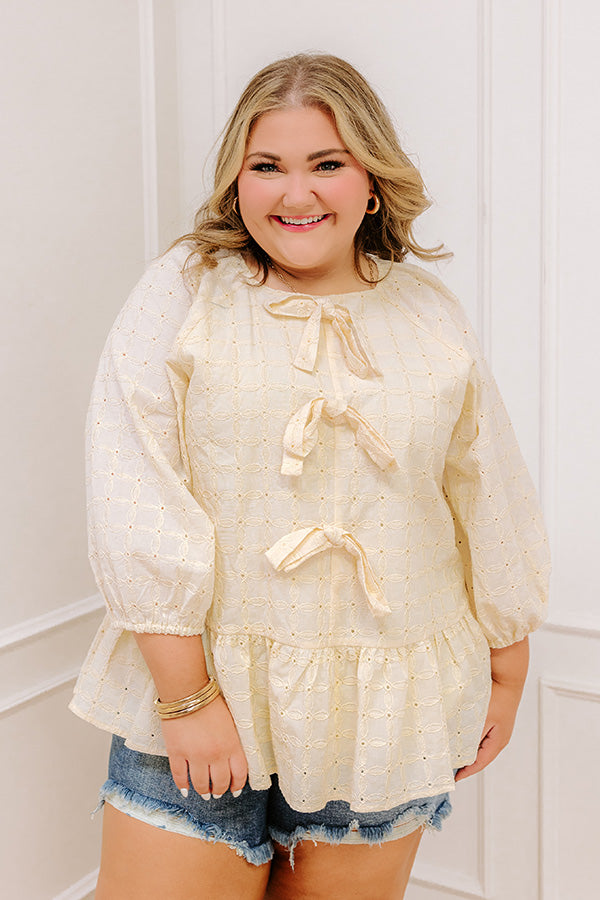 Buttercup Charm Eyelet Top Curves