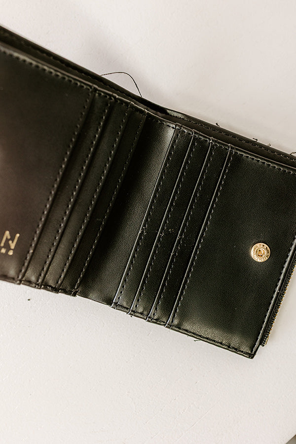 The Riley Woven Wallet in Black