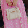Blakely Faux Leather Crossbody in Cream Image - 1