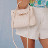 Blakely Faux Leather Crossbody in Cream Image - 1