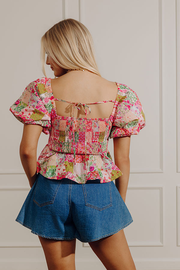 Chateau Lovely Floral Smocked Top Image - 4