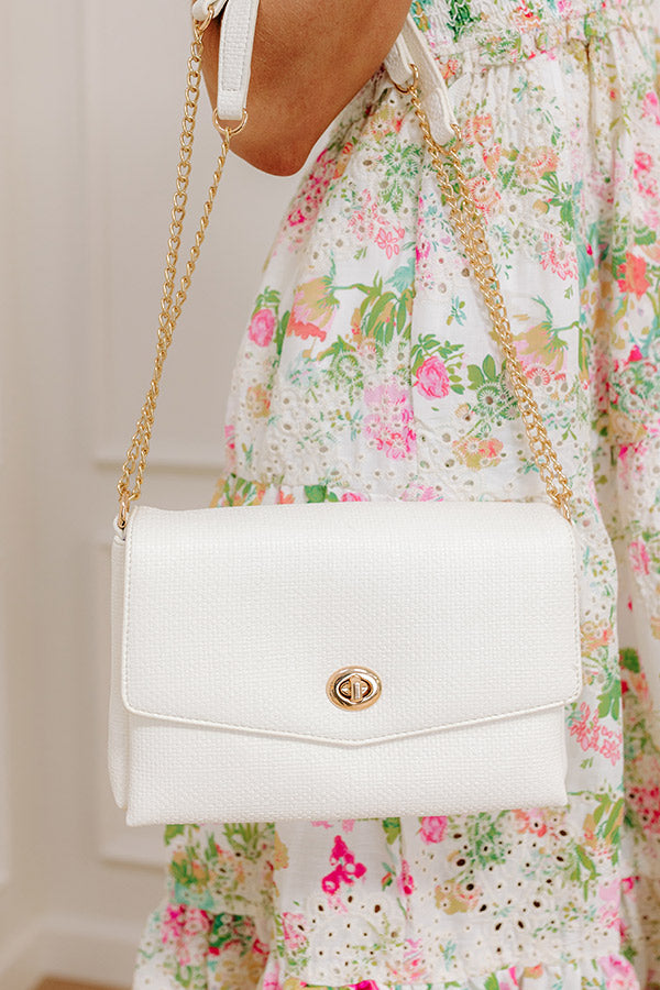 The Grace Faux Leather Crossbody in White