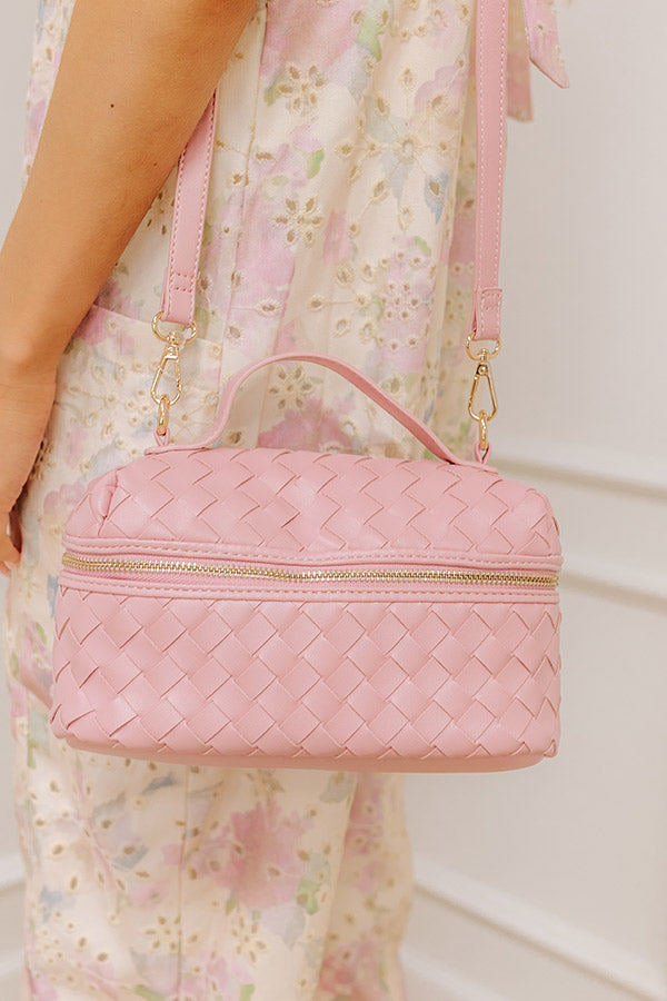 The Madison Faux Leather Crossbody in Pink