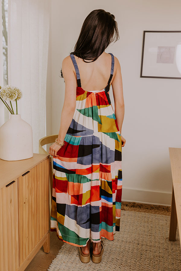 Bali Girls Trip Color Block Maxi Dress