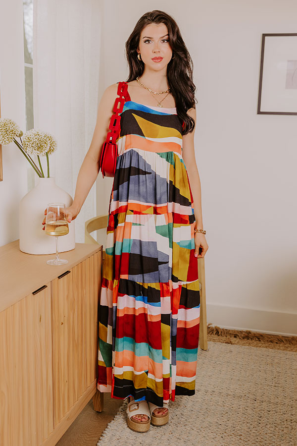 Bali Girls Trip Color Block Maxi Dress