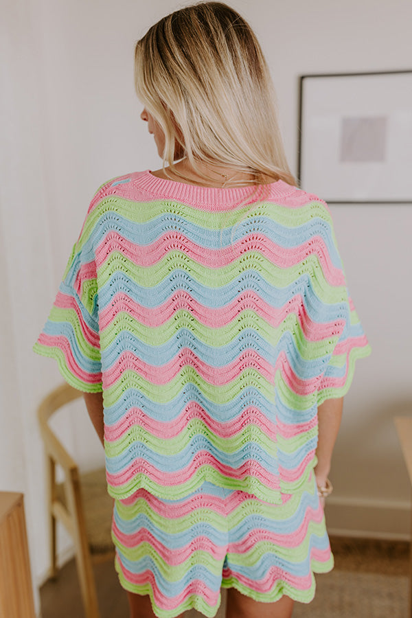 Fun In The Sun Pointelle Knit Top   