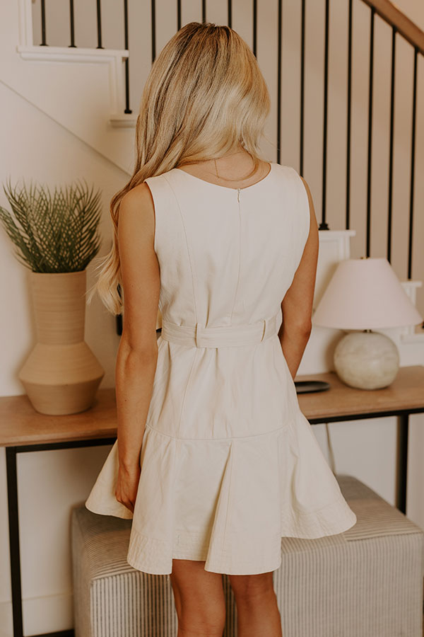 Sunlit Splendor Mini Dress in French Vanilla