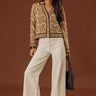 The Maeve High Waist Wide Leg Crop Jean in Cream Image - 1