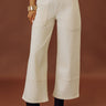 The Maeve High Waist Wide Leg Crop Jean in Cream Image - 1