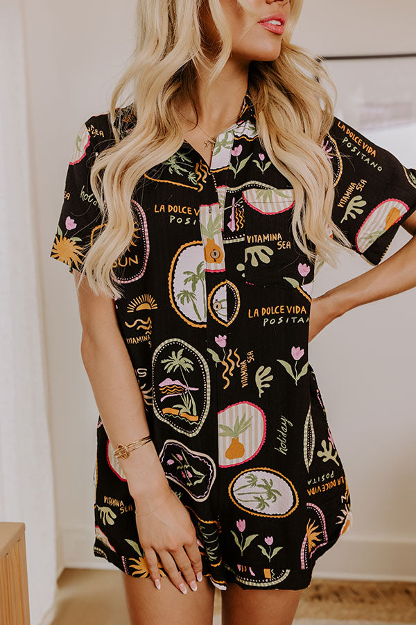 Cancun Ready Button Down Romper   