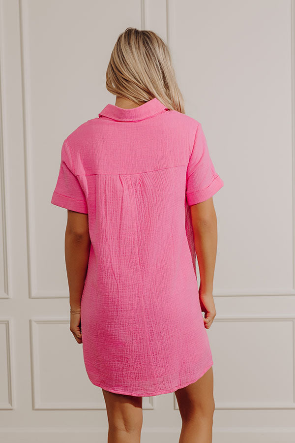 Boardwalk Cutie T-Shirt Mini Dress in Bubblegum Pink Image - 3