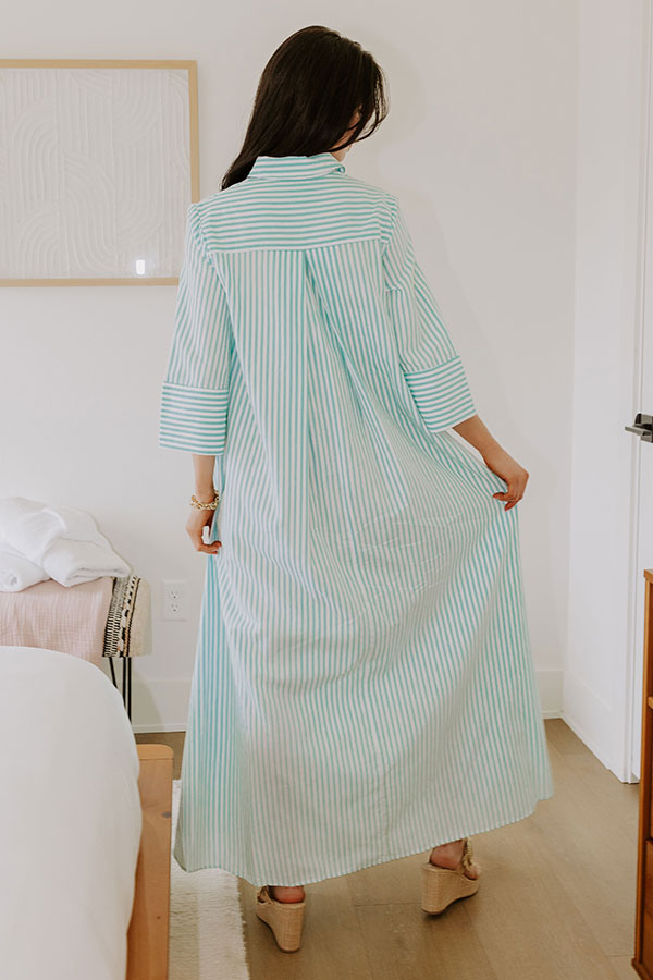 Little Coastal Town Stripe Maxi Dress