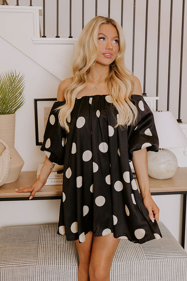 Spotlight Darling Off Shoulder Mini Dress