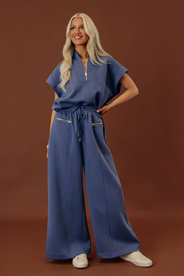 Street Style Chic High Waist Scuba Pants in Riverside