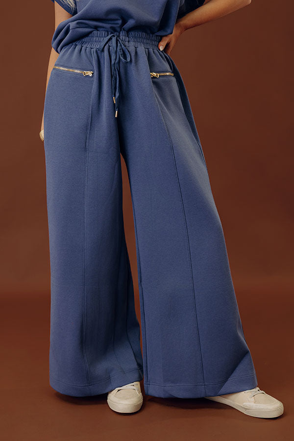 Street Style Chic High Waist Scuba Pants in Riverside Image - 2