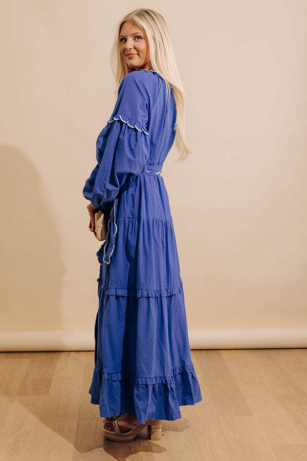 Small Town Charisma Button Down Maxi Dress L / indigo Small Town Charisma Button Down Maxi Dress L / indigo