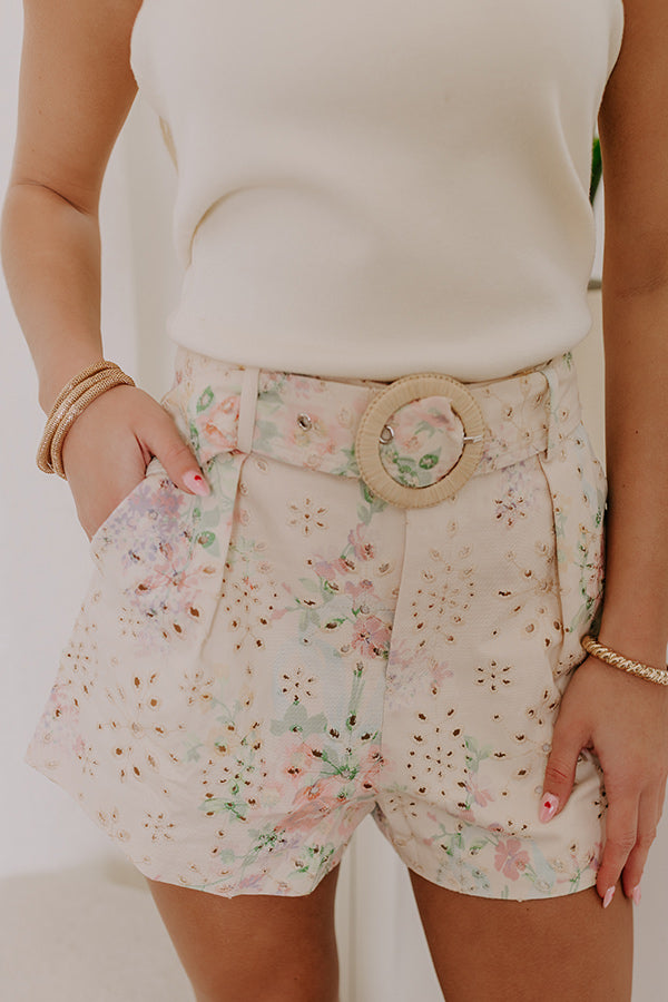 The Flora High Waist Eyelet Shorts