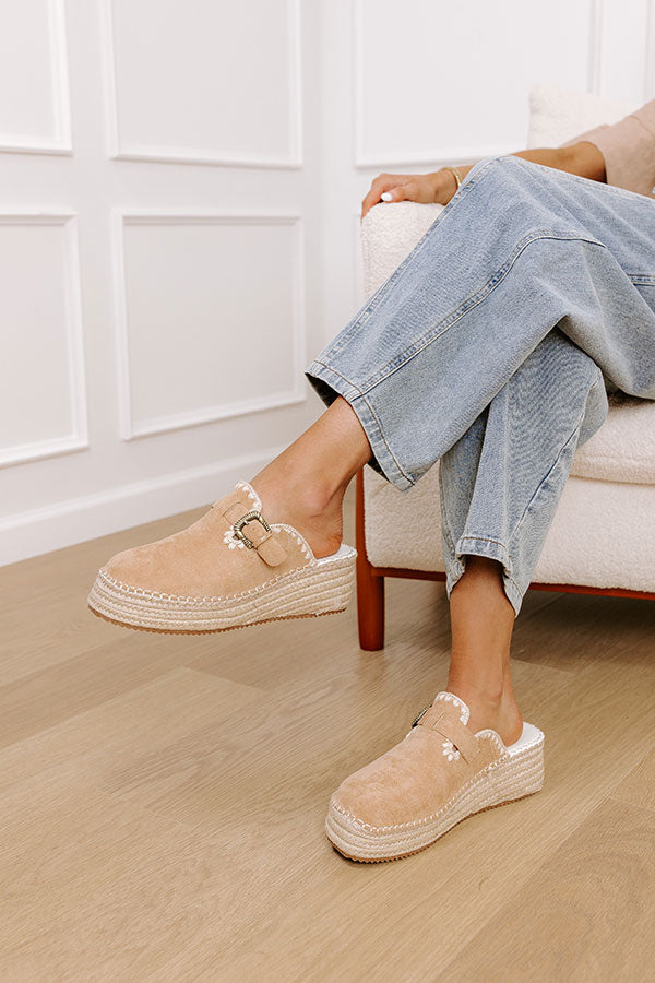 The Amelia Faux Suede Espadrille Wedge