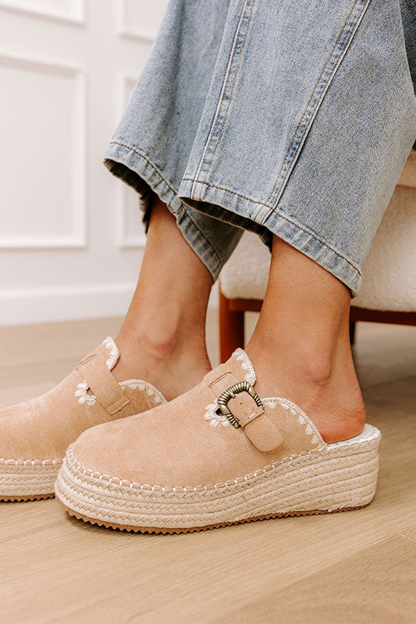 The Amelia Faux Suede Espadrille Wedge