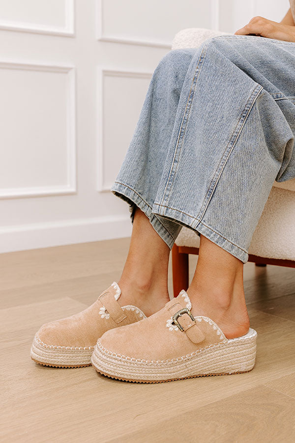 The Amelia Faux Suede Espadrille Wedge