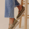 The Reagan Espadrille Flats in Olive Image - 1