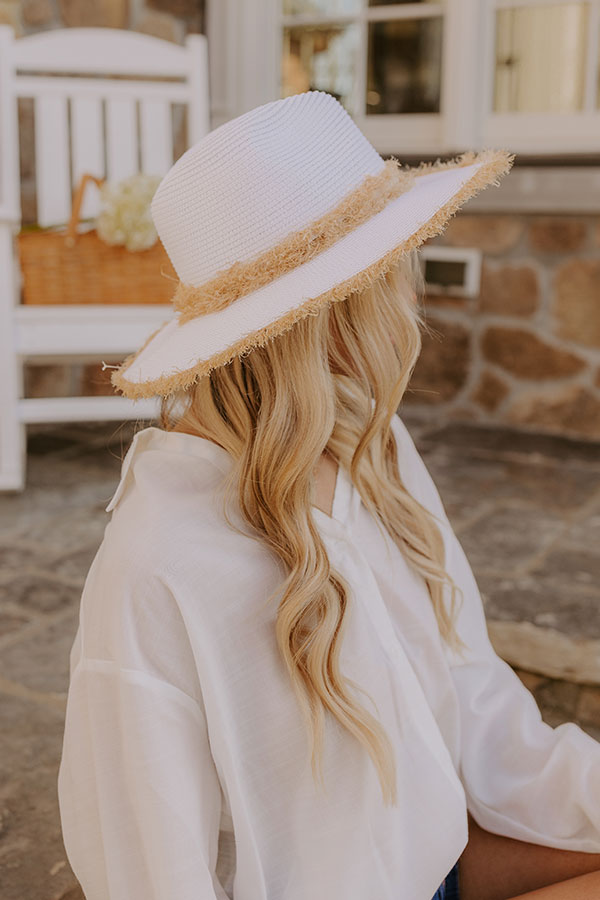 Coastal Dreams Raffia Woven Hat in White