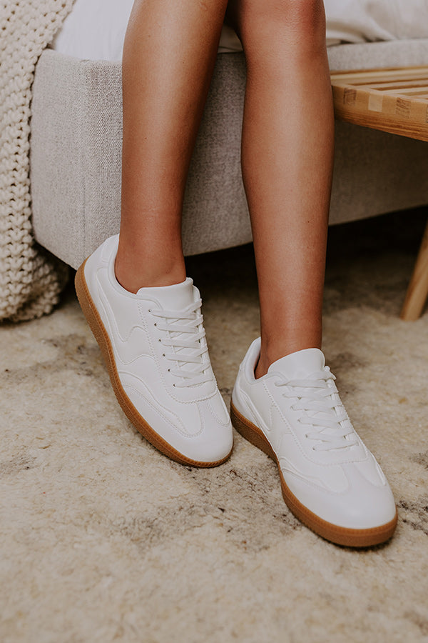 The Miley Faux Leather Sneaker in White