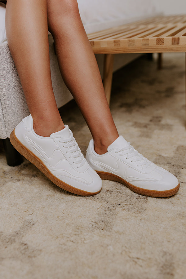 The Miley Faux Leather Sneaker in White