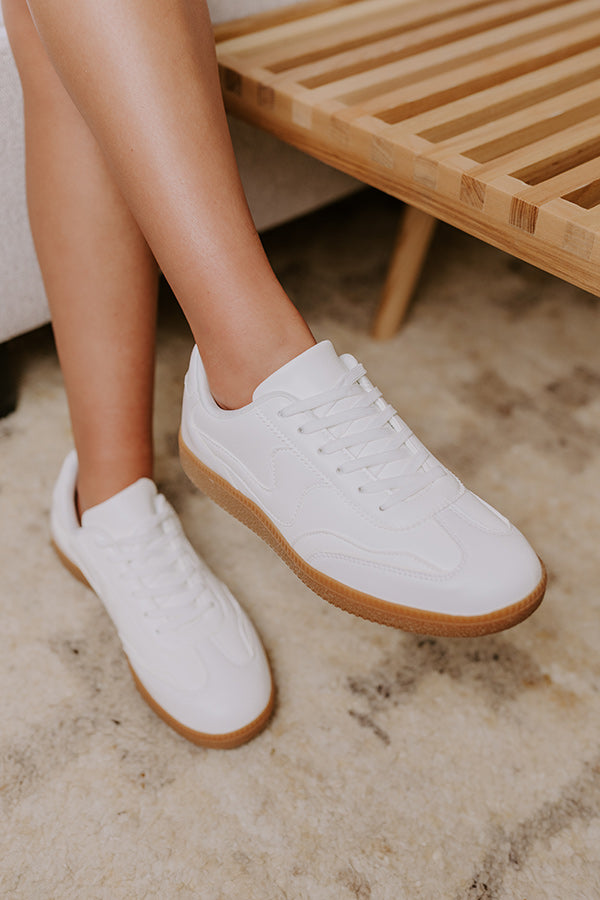 The Miley Faux Leather Sneaker in White