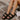  black The Kiara Faux Leather Sandal in Black 