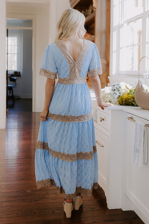 Key To My Heart Lace Maxi Dress in Sky Blue