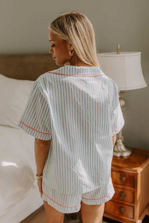 Lakeside Bliss Stripe Pajama Top