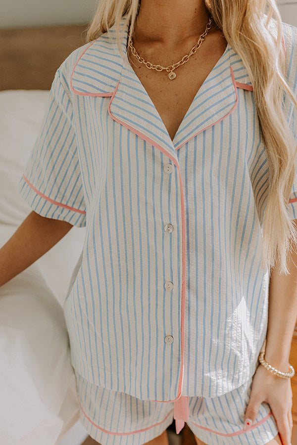 Lakeside Bliss Stripe Pajama Top