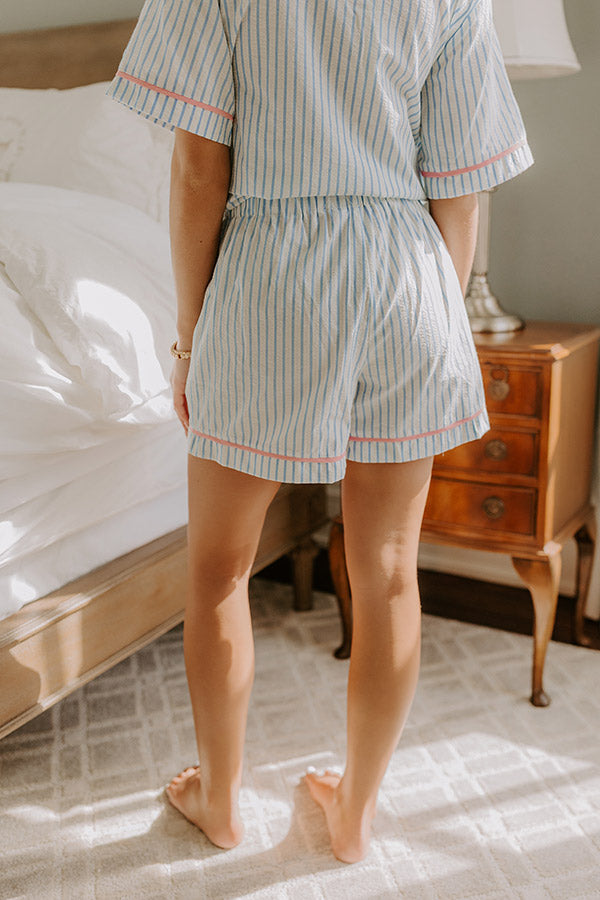 Lakeside Bliss Stripe Pajama Shorts