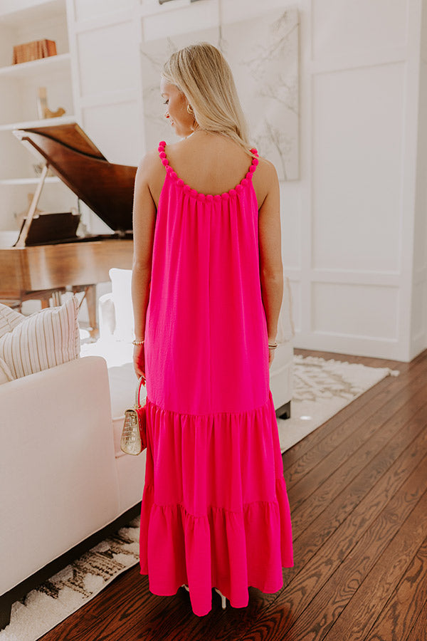 Feeling Giddy Maxi Dress in Hot Pink