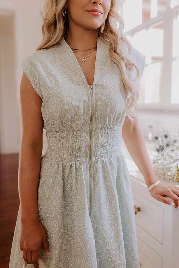 Garden Stroll Midi Dress in Sage