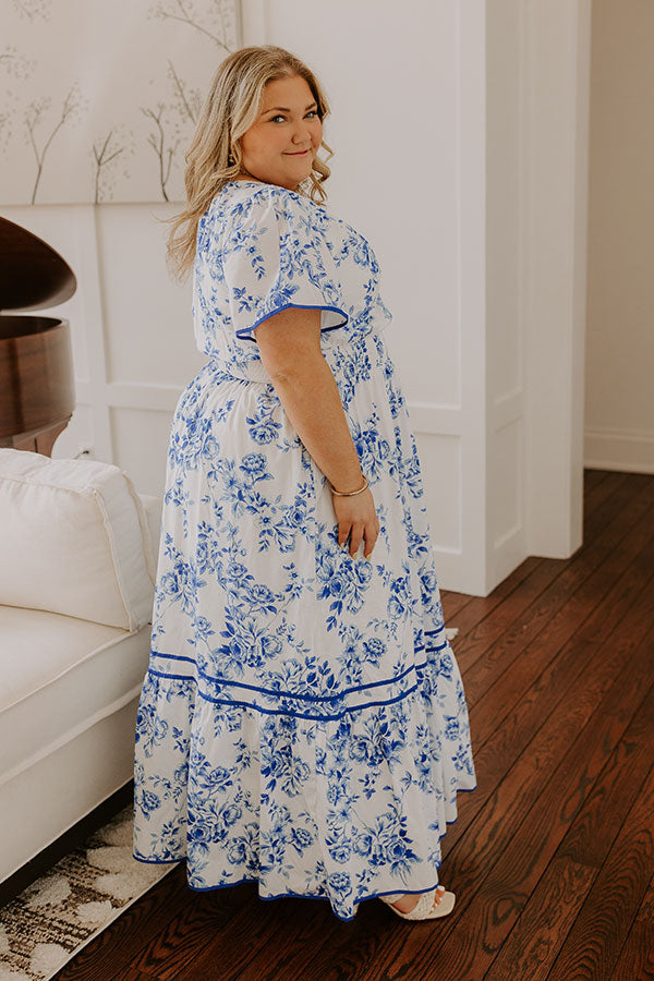 Santorini Bliss Floral Maxi Dress Curves